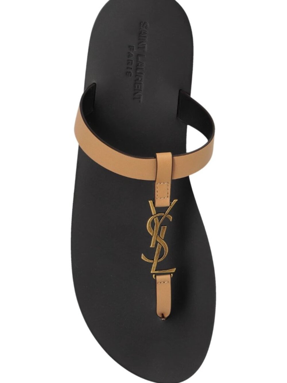 SAINT LAURENT Masoil Vintage Beige Thong Sandals New & Authentic Size 41